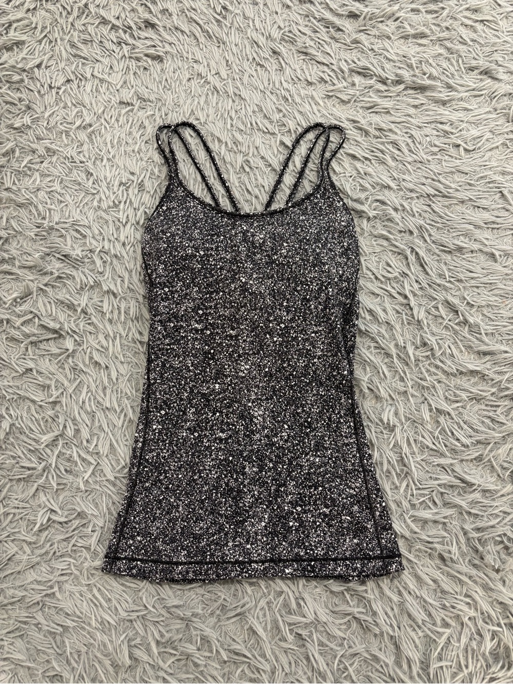 Lululemon Women's Free to Be Built In Bra Tank Top Starlight Black Size 4 Active